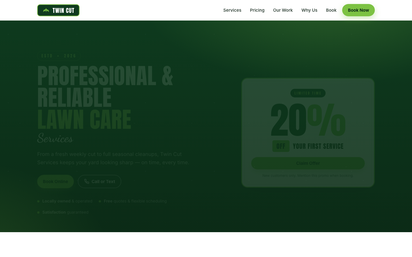 Twin Cut Services lawn care