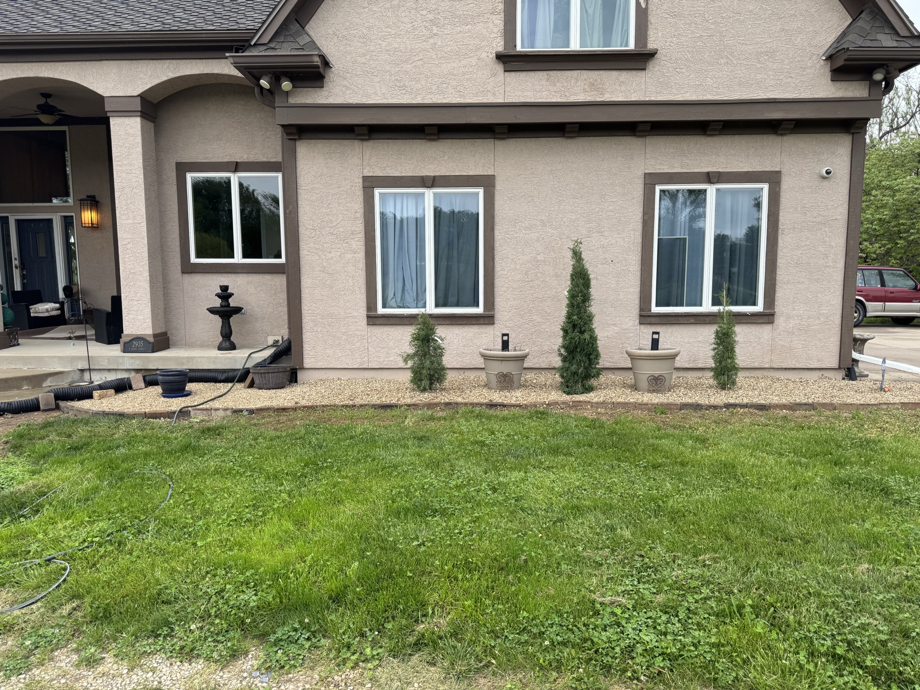 Lawn after spring cleanup